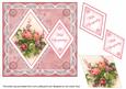 Rose Bouquet with Sympathy 7in Double Diamond Topper