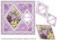 Lilac Flowers Good Luck 7in Double Diamond Topper