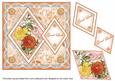 Orange Bouquet Good Luck 7in Double Diamond Topper