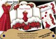 Red Dotty Happy Birthday Ink Saver Fashion Tag Mini Kit