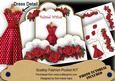 Red Dotty Belated Wishes Ink Saver Fashion Tag Mini Kit