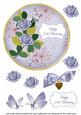 Blue Rose 30th Birthday 7in Circle Decoupage Topper