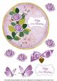 Lilac Rose 21st Birthday 7in Circle Decoupage Topper