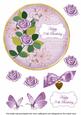 Lilac Rose 70th Birthday 7in Circle Decoupage Topper
