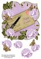 Lilac Rose Happy Easter 8in Fancy Rose Topper