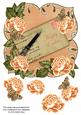 Peach Rose Happy Easter 8in Fancy Rose Topper