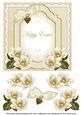 Cream Magnolia Happy Easter Fancy 7in Decoupage Topper