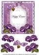 Purple Rose Happy Easter Fancy 7in Decoupage Topper