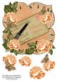 Peach Rose Belated Wishes 8in Fancy Rose Topper