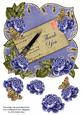 Dblue Rose Thank You 8in Fancy Rose Topper