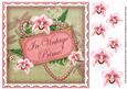 Pink Orchid Vintage Prime Vintage 8in Decoupage Topper