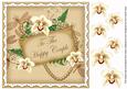 Cream Orchid Happy Couple Vintage 8in Decoupage Topper