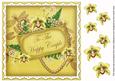 Lemon Orchid Happy Couple Vintage 8in Decoupage Topper