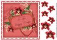 Red Orchid Happy Couple Vintage 8in Decoupage Topper
