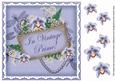 Blue Orchid in Vintage Prime 8in Decoupage Topper