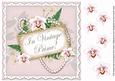 White Orchid in Vintage Prime 8in Decoupage Topper