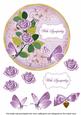 Lilac Rose with Sympathy 7in Circle Decoupage Topper