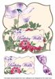 Anemone2 Birthday Wishes 8in Large Blooms Fancy Topper