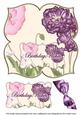 Purple Poppy Birthday Wishes 8in Large Blooms Fancy Topper