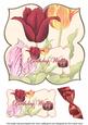 Tulips Birthday Wishes 8in Large Blooms Fancy Topper
