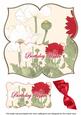 White Poppy Birthday Wishes 8in Large Blooms Fancy Topper