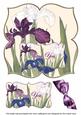 Iris Thank You 8in Large Blooms Fancy Topper