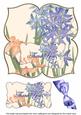 Blue Flowers Thank You 8in Large Blooms Fancy Topper