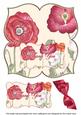 Red Poppy Thank You 8in Large Blooms Fancy Topper