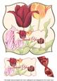 Tulips Thank You 8in Large Blooms Fancy Topper