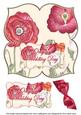 Red Poppy Wedding Day 8in Large Blooms Fancy Topper