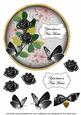 Black Rose New Home 7in Circle Decoupage Topper