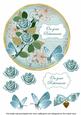 Dteal Rose Retirement 7in Circle Decoupage Topper