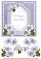 Blue Magnolia Best Wishes Fancy 7in Decoupage Topper