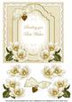 Cream Magnolia Best Wishes Fancy 7in Decoupage Topper