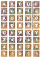 Borange Big Blooms Alphabet Tile Embellishment Sheet