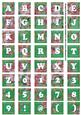 Dgreen Big Blooms Alphabet Tile Embellishment Sheet