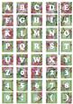 Mid Green Big Blooms Alphabet Tile Embellishment Sheet
