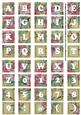 Olive Big Blooms Alphabet Tile Embellishment Sheet