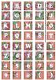 Pink Big Blooms Alphabet Tile Embellishment Sheet