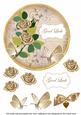 Vtea Rose Good Luck 7in Circle Decoupage Topper