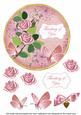 Pink Rose Thinking of You 7in Circle Decoupage Topper