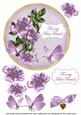 Lilac Wild Rose Best Friend 7in Circle Decoupage Topper