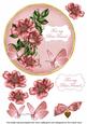 Pink Wild Rose Best Friend 7in Circle Decoupage Topper