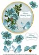 Dteal Wildrose Belated Birthday 7in Circle Decoupage Topper
