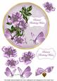 Lilac Wildrose Belated Birthday 7in Circle Decoupage Topper