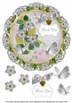 Silver Fmk Thank You 8in Doily Decoupage Topper