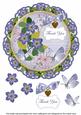 Blue Fmk Thank You 8in Doily Decoupage Topper