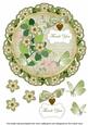 Olive Fmk Thank You 8in Doily Decoupage Topper