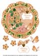 Peach Fmk Birthday Wishes 8in Doily Decoupage Topper