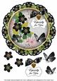 Black Fmk Especially for You 8in Doily Decoupage Topper